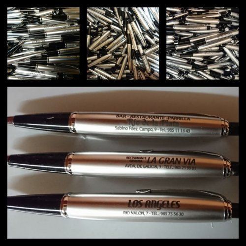 Bolígrafos grabados con láser